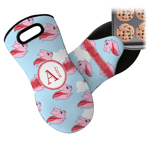 Flying Pigs Neoprene Oven Mitt