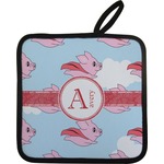 Flying Pigs Pot Holder w/ Name and Initial