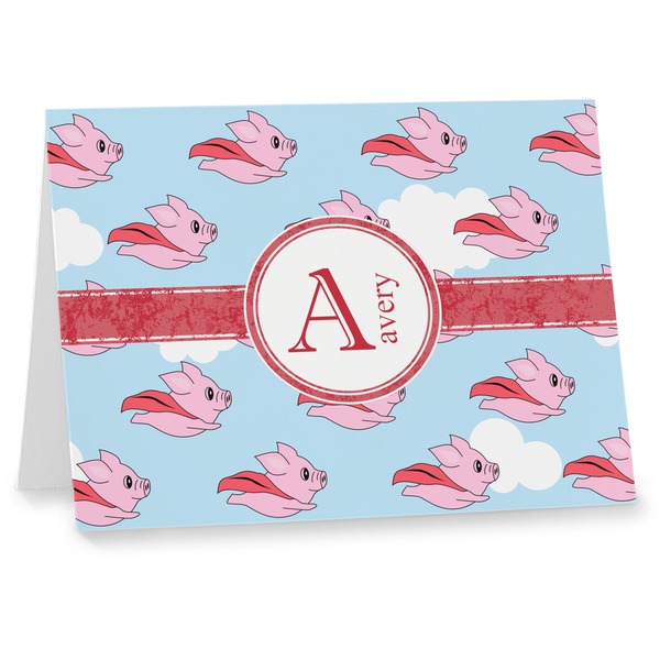 Custom Flying Pigs Note cards (Personalized)
