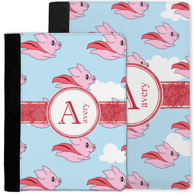Flying Pigs Notebook Padfolio w/ Name and Initial