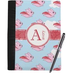Flying Pigs Notebook Padfolio - Large w/ Name and Initial
