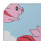 Flying Pigs Octagon Placemat - Single front (DETAIL)