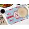 Flying Pigs Octagon Placemat - Single front (LIFESTYLE) Flatlay