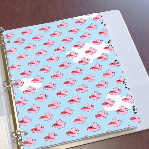 Flying Pigs Page Dividers - Set of 5 - In Context