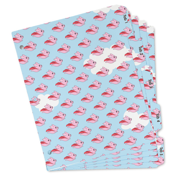 Custom Flying Pigs Binder Tab Divider - Set of 5 (Personalized)