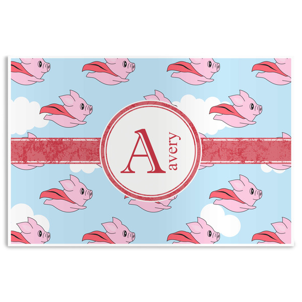 Custom Flying Pigs Disposable Paper Placemats (Personalized)