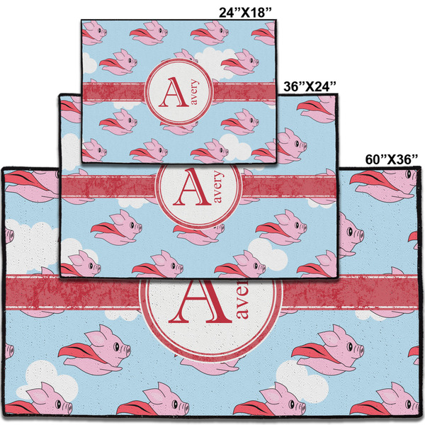 Flying Pigs Personalized Door Mat - Group Parent IMF