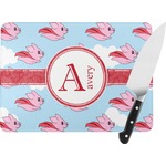 Flying Pigs Rectangular Glass Cutting Board (Personalized)