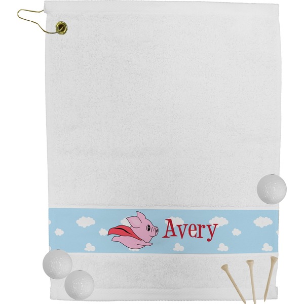 Custom Flying Pigs Golf Bag Towel (Personalized)