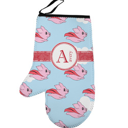 Flying Pigs Left Oven Mitt (Personalized)