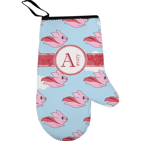 Custom Flying Pigs Oven Mitt (Personalized)