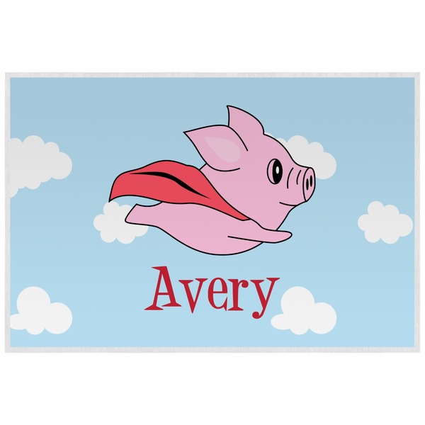 Flying Pigs Personalized Placemat (Back)