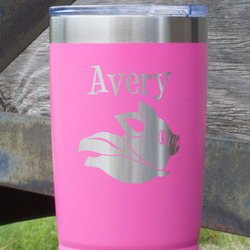 Flying Pigs 20 oz Stainless Steel Tumbler - Pink - Single Sided (Personalized)
