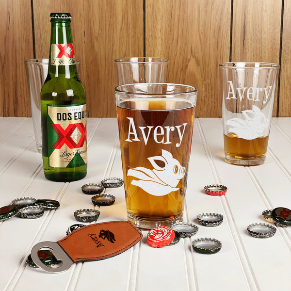 Flying Pigs Pint Glasses - In Context