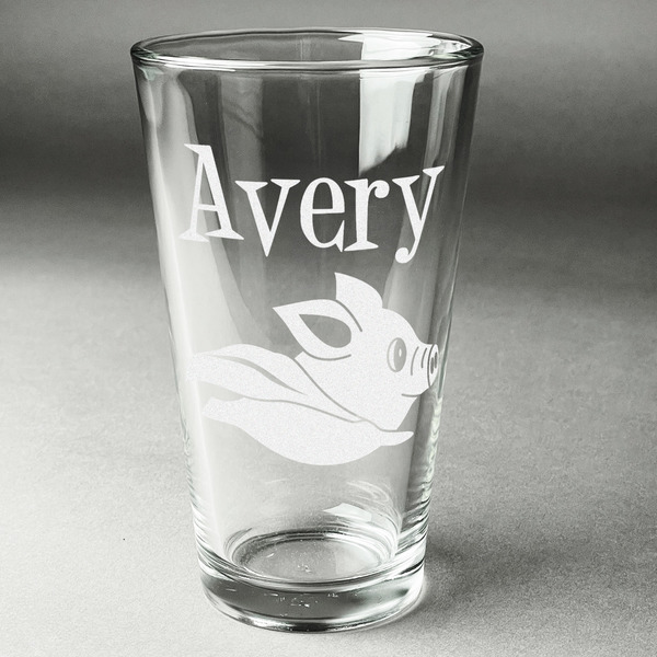 Custom Flying Pigs Pint Glass - Engraved (Single) (Personalized)