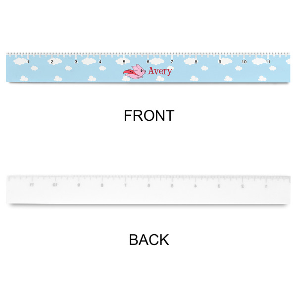 Flying Pigs Plastic Ruler - 12" - APPROVAL