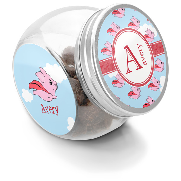 Custom Flying Pigs Puppy Treat Jar (Personalized)