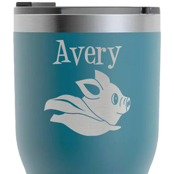 Flying Pigs RTIC Tumbler - Dark Teal - Laser Engraved - Double-Sided (Personalized)