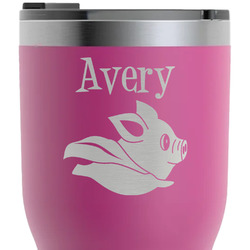 Flying Pigs RTIC Tumbler - Magenta - Laser Engraved - Single-Sided (Personalized)