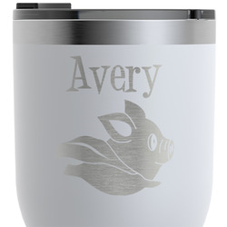 Flying Pigs RTIC Tumbler - White - Engraved Front & Back (Personalized)