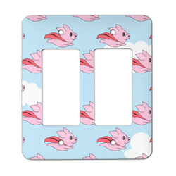 Flying Pigs Rocker Style Light Switch Cover - Two Switch
