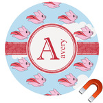 Flying Pigs Round Car Magnet - 10" (Personalized)