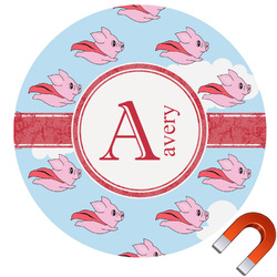 Flying Pigs Round Car Magnet - 10" (Personalized)