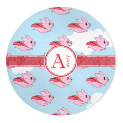 Flying Pigs 5' Round Indoor Area Rug (Personalized)
