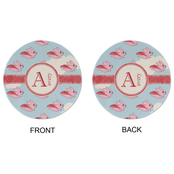Flying Pigs Round Linen Placemats - APPROVAL (double sided)