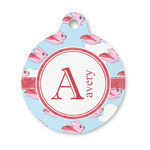 Flying Pigs Round Pet ID Tag - Small (Personalized)