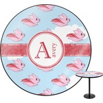 Flying Pigs Round Table - 24" (Personalized)