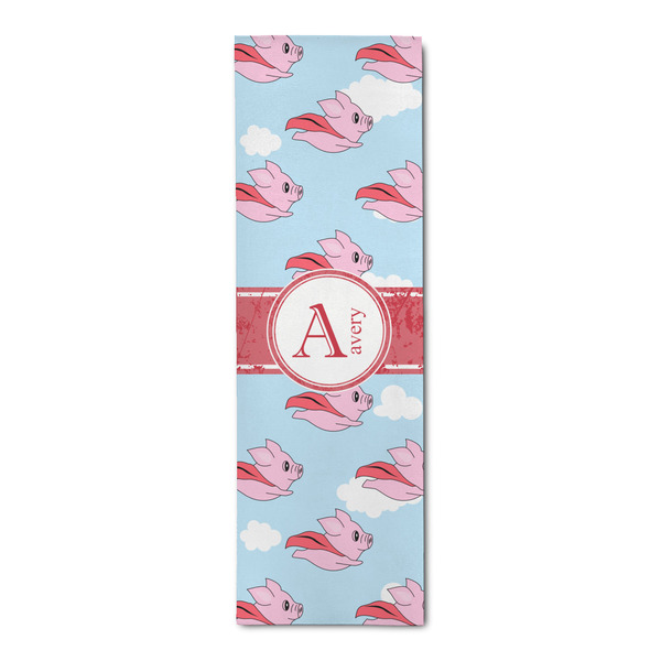 Custom Flying Pigs Runner Rug - 2.5'x8' w/ Name and Initial