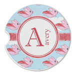 Flying Pigs Sandstone Car Coaster - Single (Personalized)