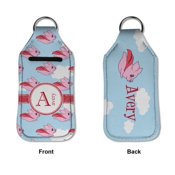 Flying Pigs Sanitizer Holder Keychain - Large APPROVAL (Flat)