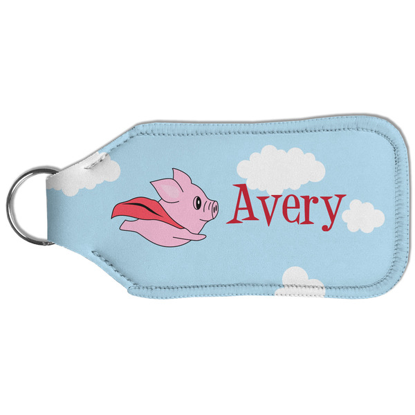 Flying Pigs Sanitizer Holder Keychain - Large (Back)