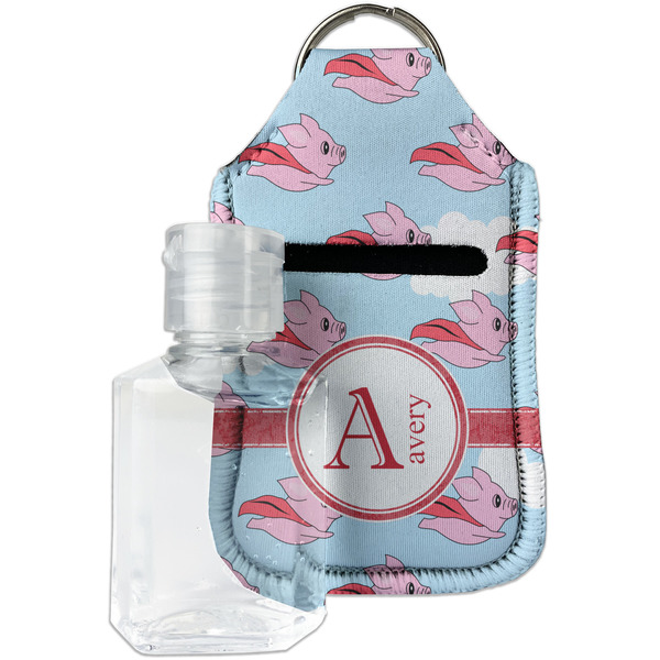 Custom Flying Pigs Hand Sanitizer & Keychain Holder - Small (Personalized)