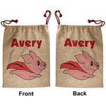 Flying Pigs Santa Sack - Front & Back (Personalized)