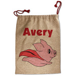 Flying Pigs Santa Sack - Front (Personalized)