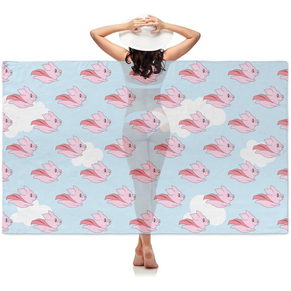 Custom Flying Pigs Sheer Sarong