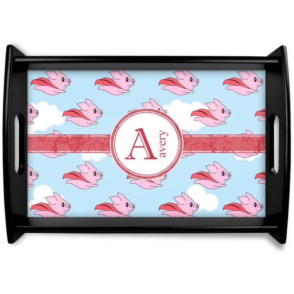 Custom Flying Pigs Wooden Tray (Personalized)