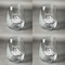 Flying Pigs Set of Four Personalized Stemless Wineglasses (Approval)