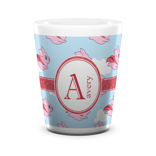 Flying Pigs Shot Glass - White - FRONT