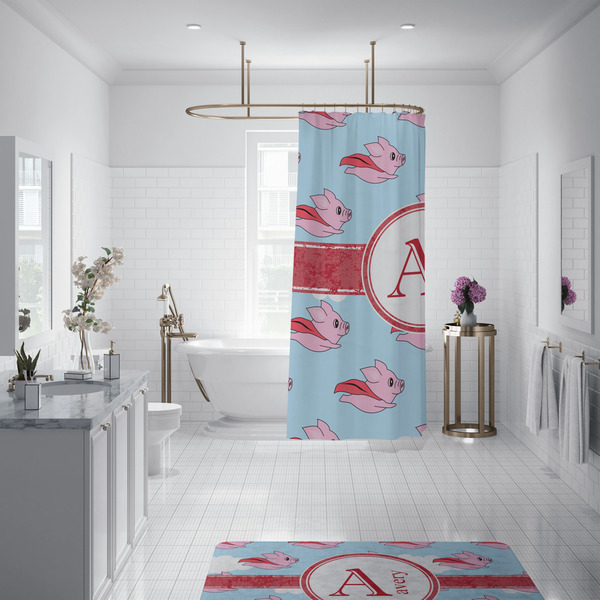 Flying Pigs Shower Curtain - 70"x83"