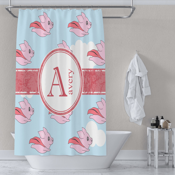 Flying Pigs Shower Curtain Lifestyle