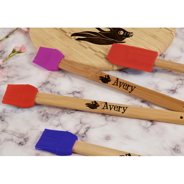 Flying Pigs Silicone Brush - Red - Lifestyle