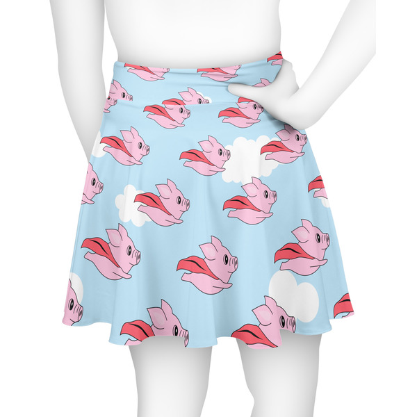 Flying Pigs Skater Skirt - Back