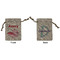 Flying Pigs Small Burlap Gift Bag - Front and Back