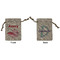 Flying Pigs Small Burlap Gift Bag - Front & Back (Personalized)