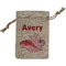 Flying Pigs Small Burlap Gift Bag - Front