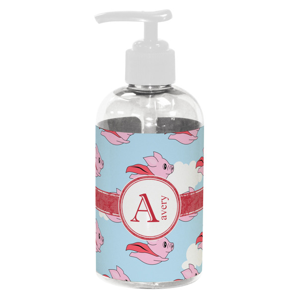 Custom Flying Pigs Plastic Soap / Lotion Dispenser (8 oz - Small - White) (Personalized)